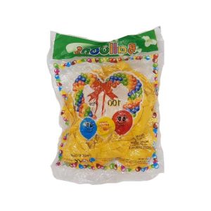 بادکنک زرد 6 اینچ بسته 100 تایی