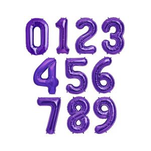 بادکنک عدد بنفش 16 اینچ ( 40 سانت)
