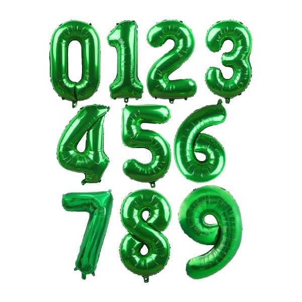 بادکنک عدد سبز تیره 32 اینچ