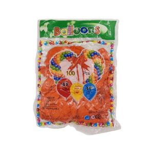 بادکنک نارنجی 6 اینچ بسته 100 تایی