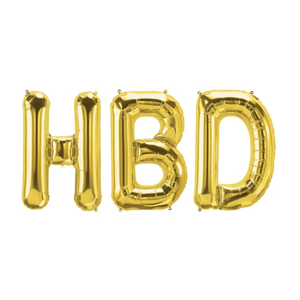 بادکنک hbd طلایی (32 اینچ)