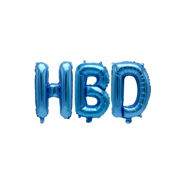 بادکنک hbd آبی (16 اینچ)