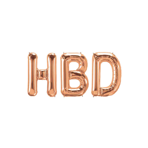بادکنک hbd رزگلد (16 اینچ)
