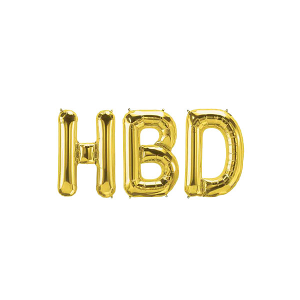 بادکنک hbd طلایی (16 اینچ)