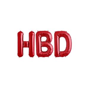 بادکنک hbd قرمز (16 اینچ)