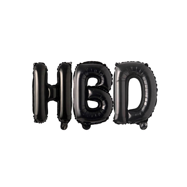 بادکنک hbd مشکی (16 اینچ)