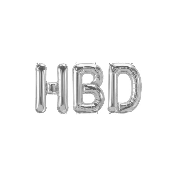 بادکنک hbd نقره ای (16 اینچ)