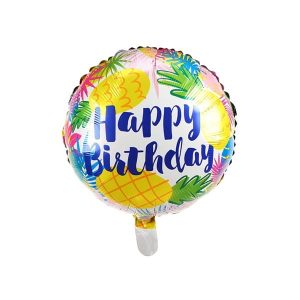 بادکنک فویلی happy brithday گرد