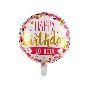 بادکنک فویلی گرد happy brithday to you