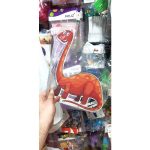 استند دایناسور قرمز چوبی